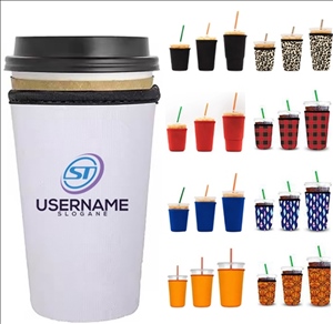 Reusable Insulated Neoprene Iced Coffee Beverage Sleeves